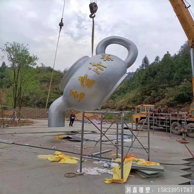 福州不銹鋼大型茶壺案例，水泵流量大小可以控制