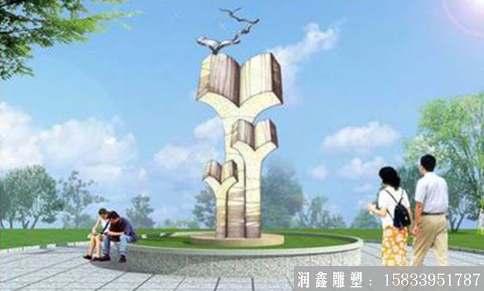 校園不銹鋼雕塑設(shè)計(jì)，圖紙